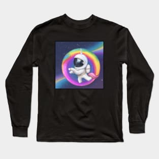 Unicorn Rainbow Astronaut Long Sleeve T-Shirt